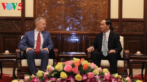  Chủ tịch nước Trần Đại Quang tiếp Đại sứ Hoa Kỳ Ted Osius - ảnh 1
